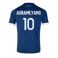 Dres Olympique de Marseille Aubameyang #10 Gostujuci 2023-24 Kratak Rukav